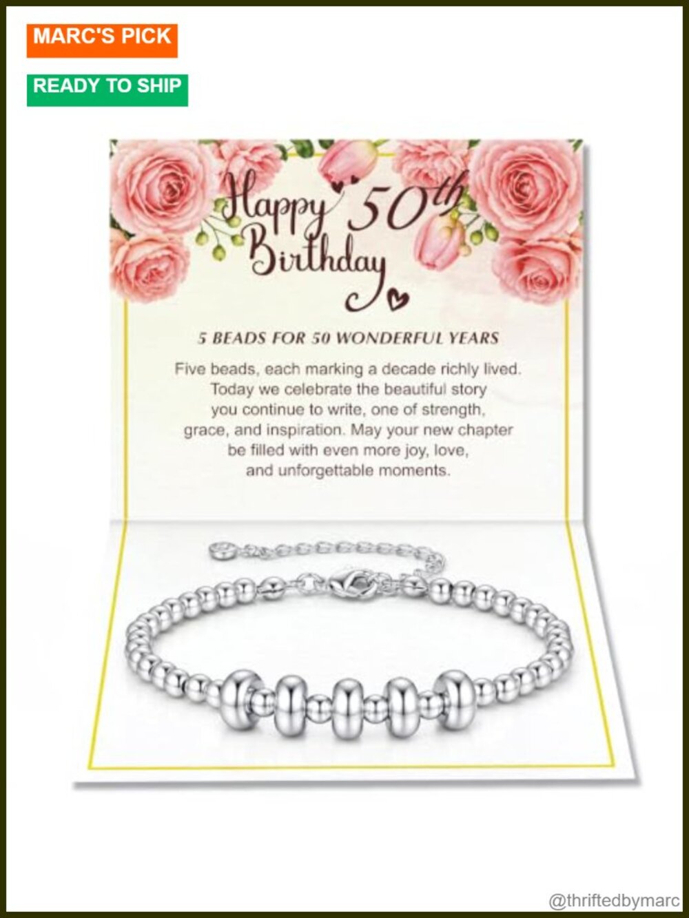 Birthday Gift Bracelet for Women 14K White Gold Plated Charm Link